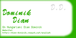 dominik dian business card